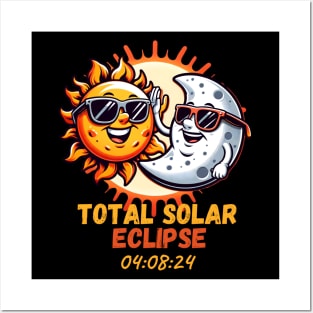 Solar eclipse with Sunglasses Posters and Art